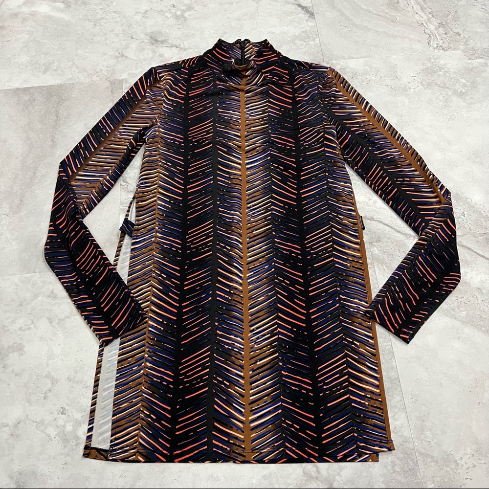 Marciano by‎ Guess Herringbone Open Sides Tunic Mock Neck Size XS XSmall